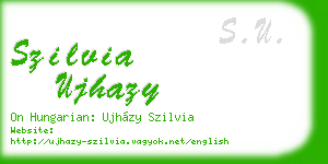 szilvia ujhazy business card