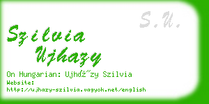 szilvia ujhazy business card